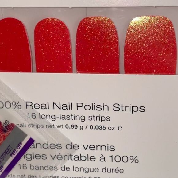 Color Street - LIMITED RETIRED SET - “Heat Wave”, orange, flash of gold glitter - Picture 7 of 10